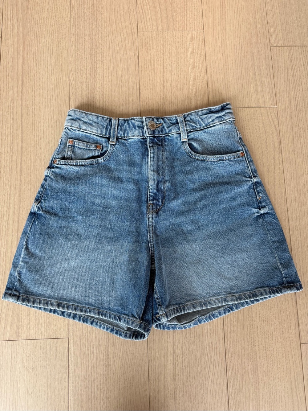 Zara High-Waist Jean Shorts